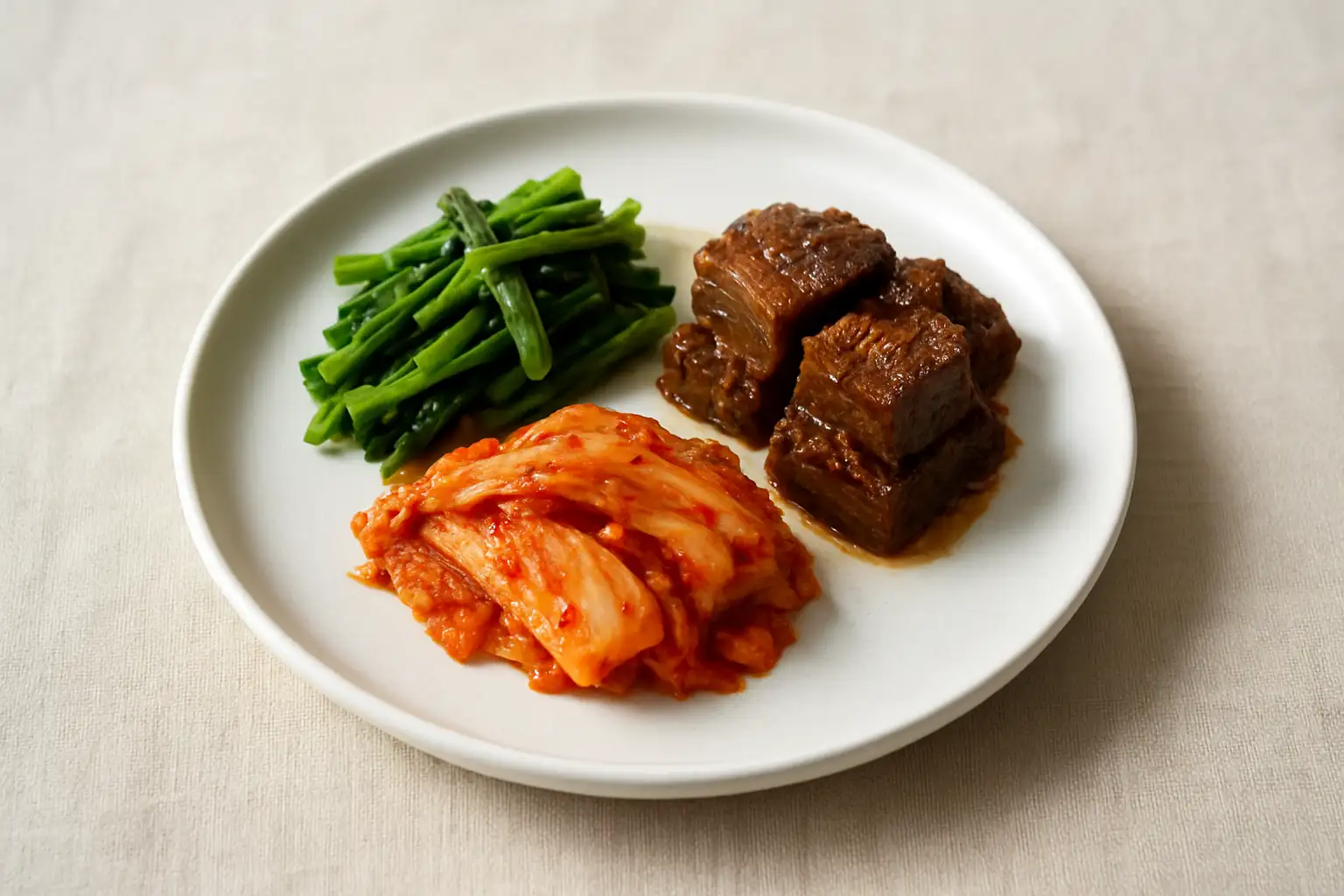 국민연금 리밸런싱 개념을 접시에 반찬 비율 맞추기로 표현한 일러스트